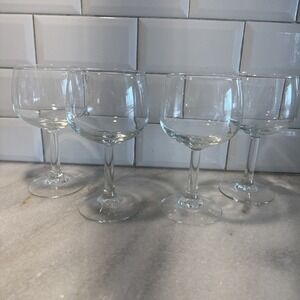 Set Of 4 Cristal D'Arques Grand Vin (Shape) 6.5"Wine Lead Crystal FranceOLA003